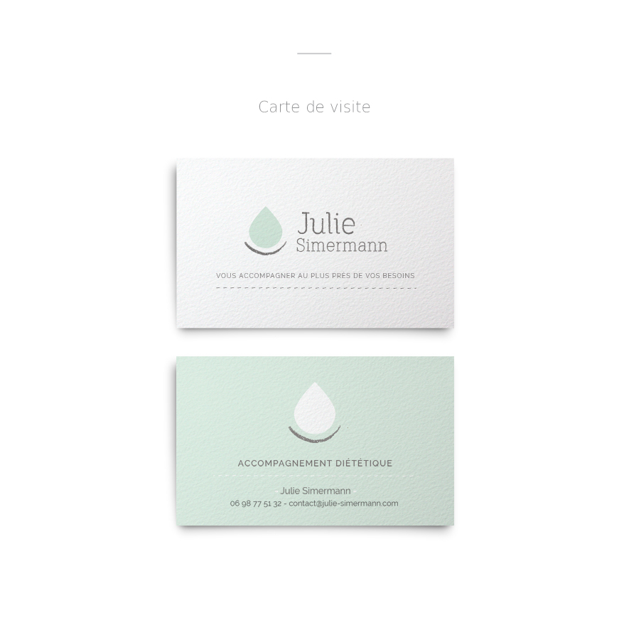 Julie Simermann identité visuelle Branding carte de visite bisness card
