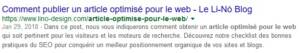 article optimisé pour le web