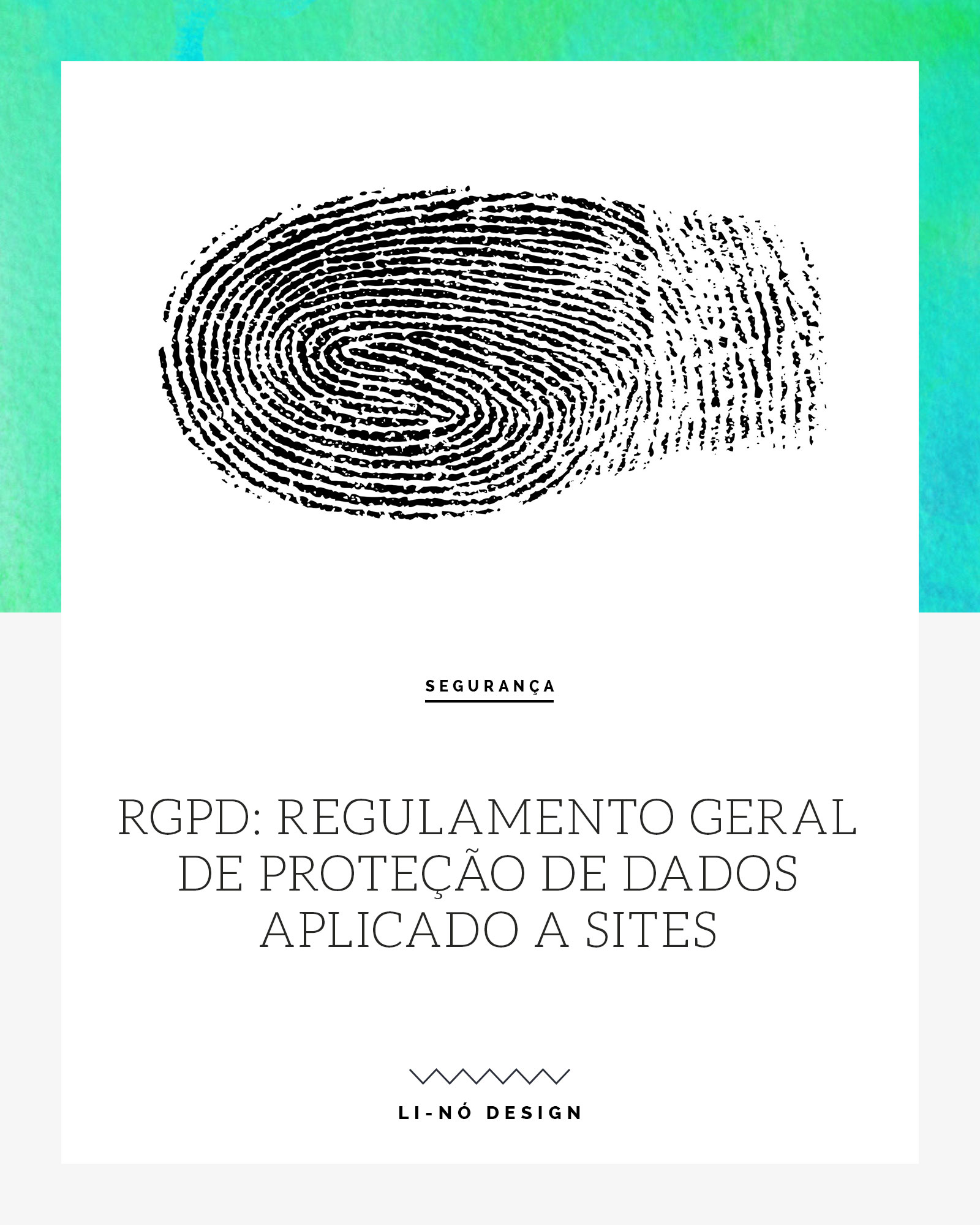 RGPD - Proteção de Dados aplicado a sites