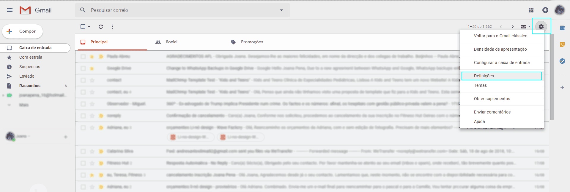 Configurar uma conta de e-mail profissional com Gmail
