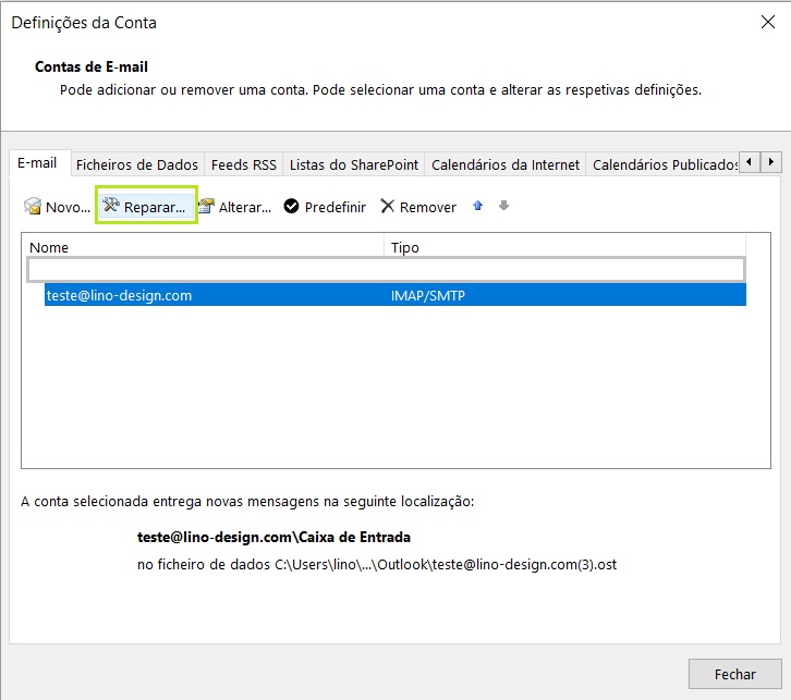 outlook email profissional