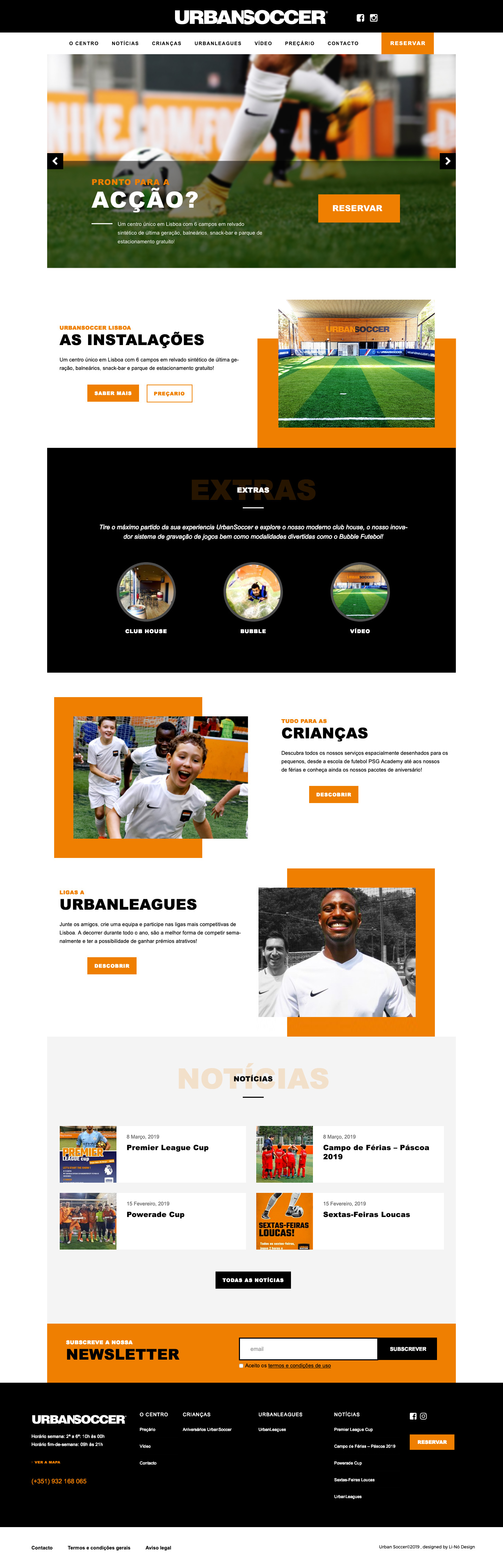 Urban Soccer website