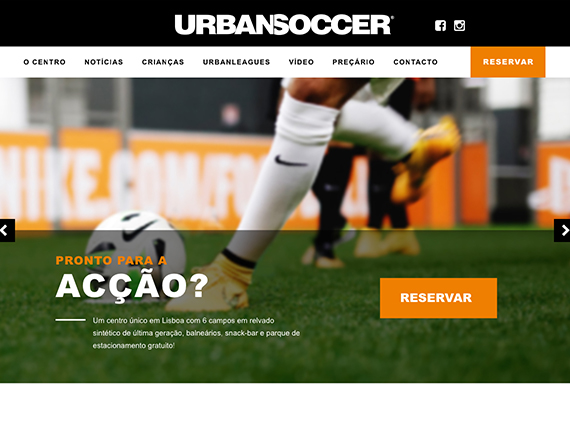 Urban Soccer Web design