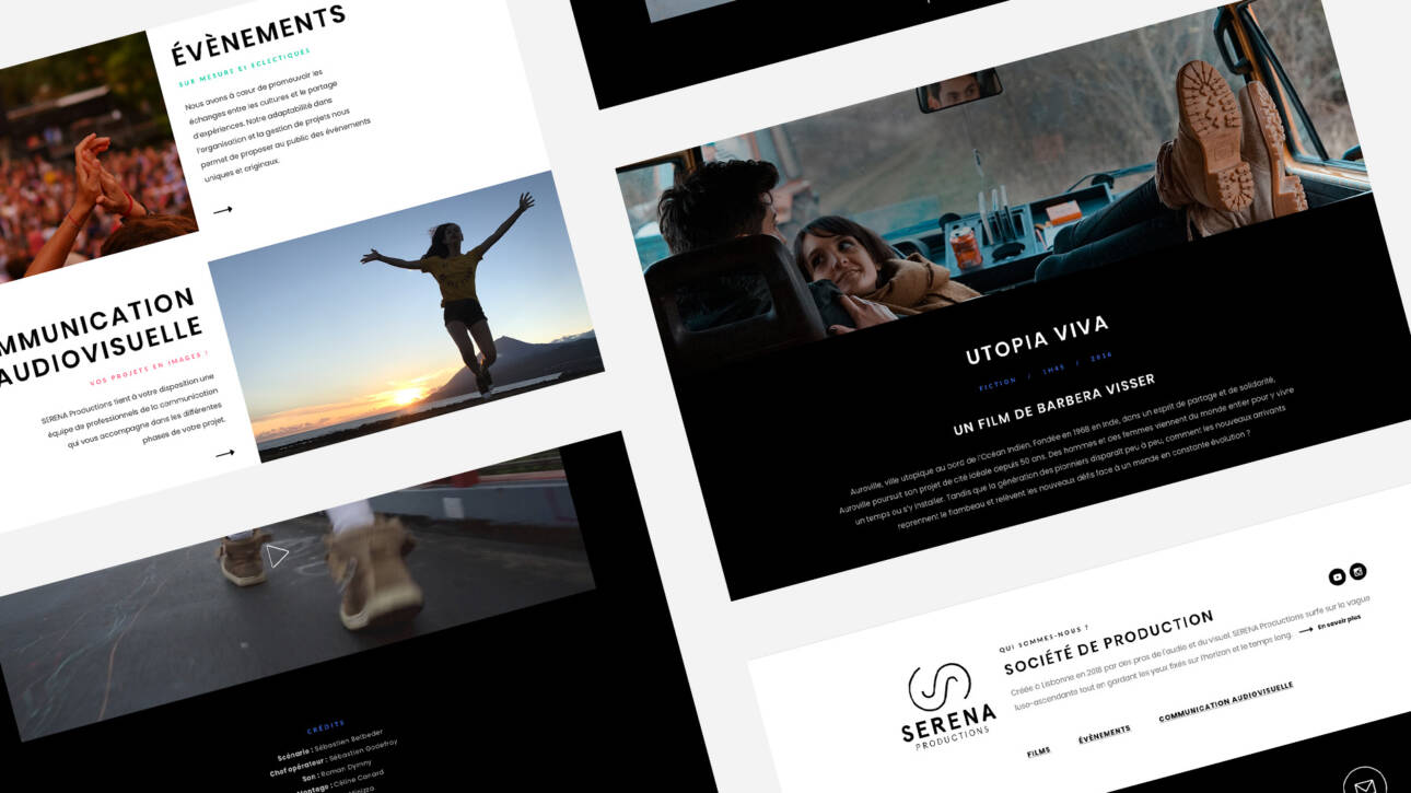 Création web design pour une société de production audiovisuel - Li-Nó Design graphique