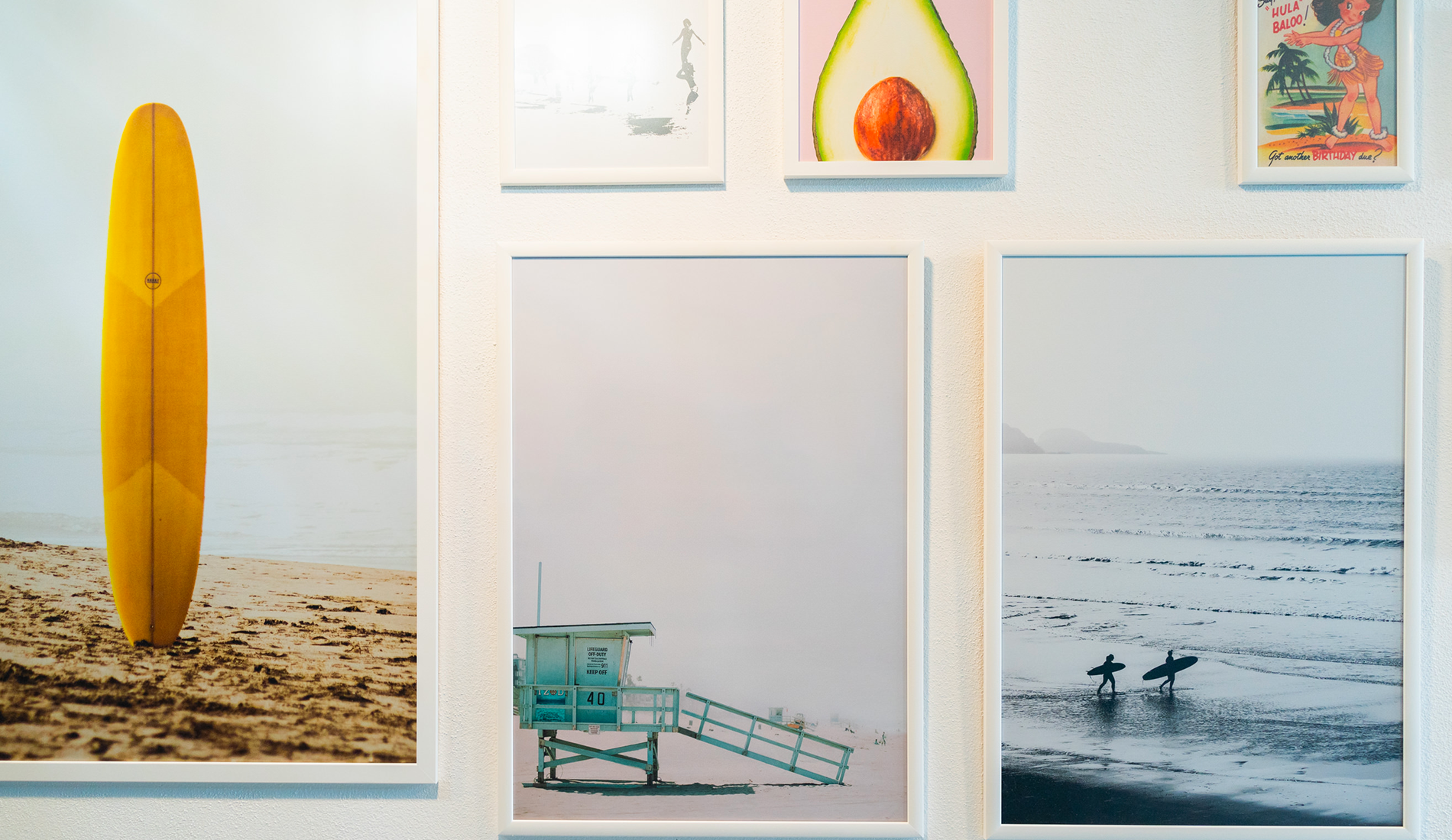 Création d'une déco pour un lieu dédié au surf.