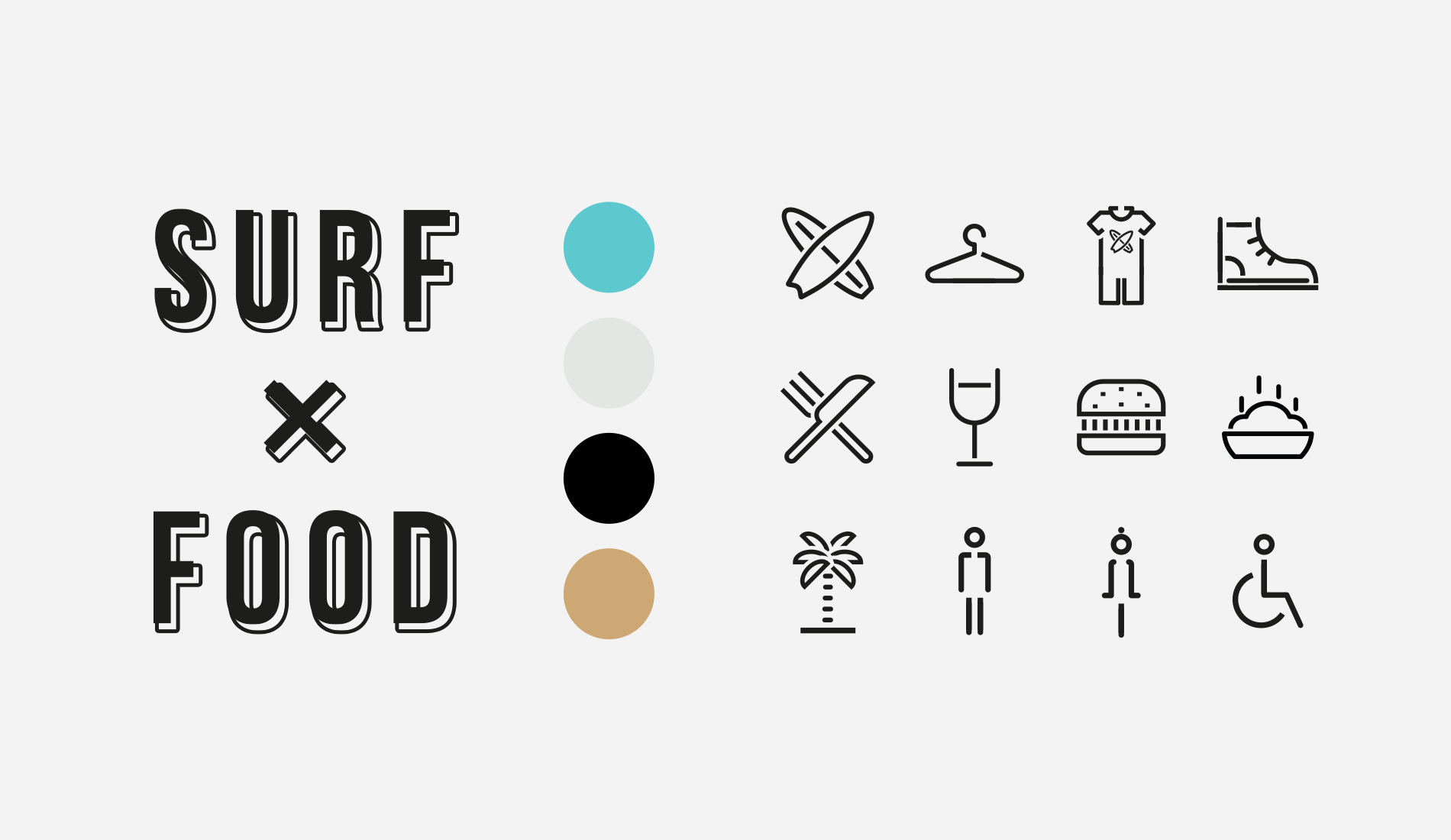 Création d'icons minimalistes pour une activité de surf