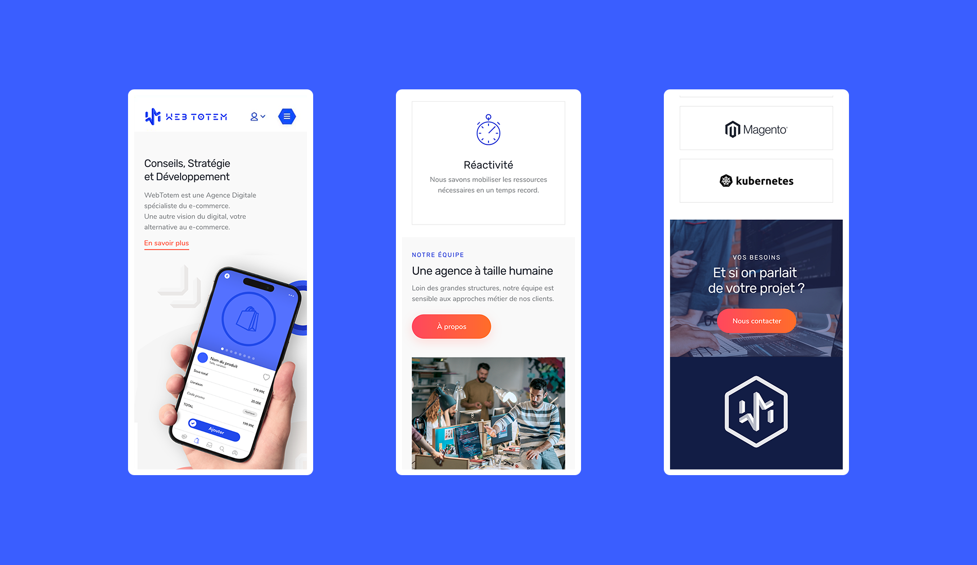 Création web design d'une agence digitale spécialiste du e-commerce
